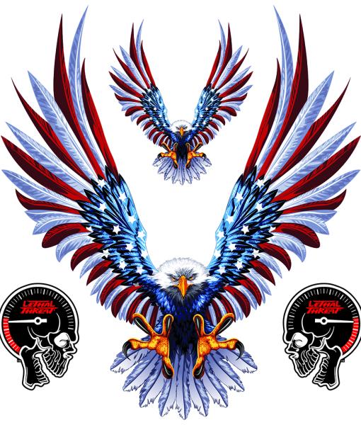 USA Eagle Attack Decal
