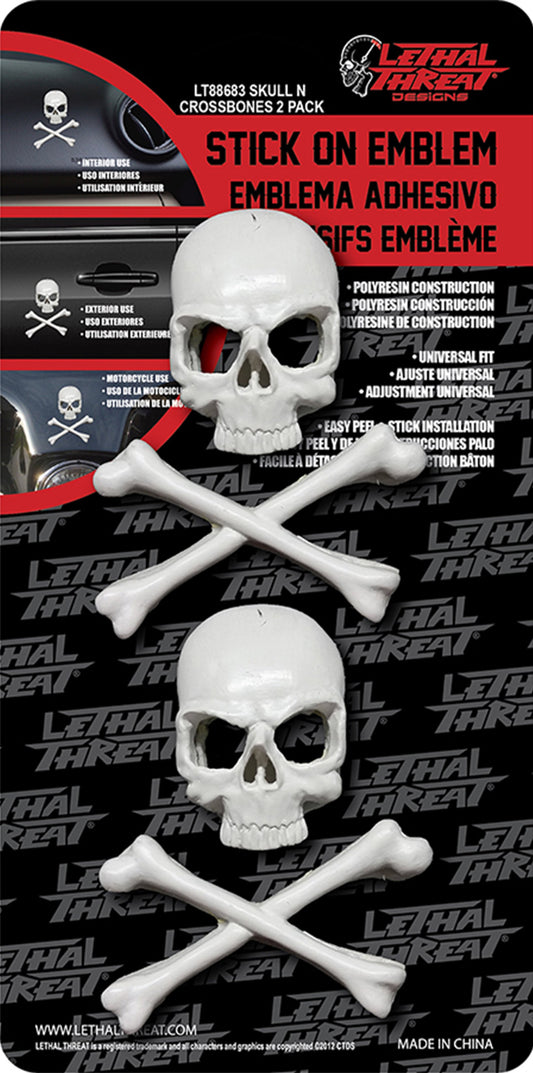 Cross Bone Skull 2 Pack Emblem