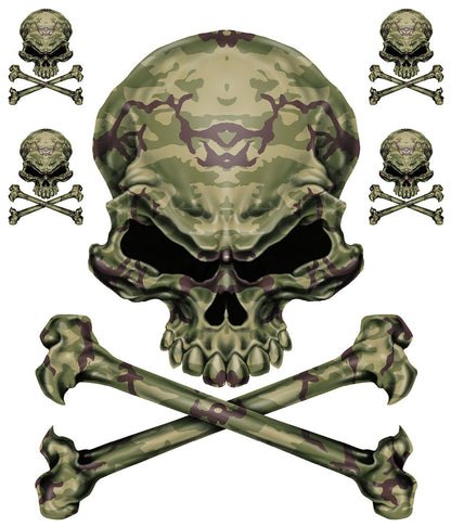 Desert Camo Skull Decal