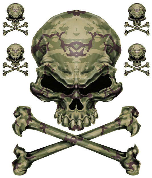 Desert Camo Skull Decal