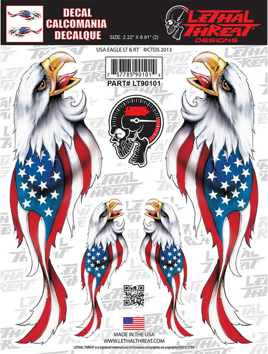 Patriotic Eagles Decal
