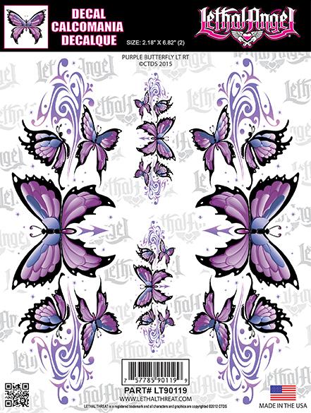 Purple Butterfly Left & Right