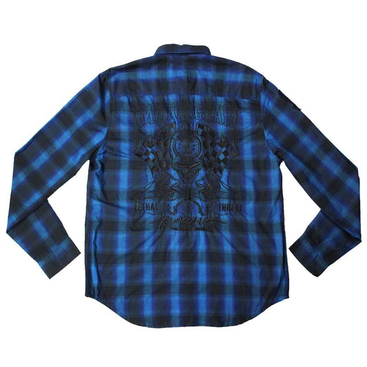Racing Blue Plaid Shirt
