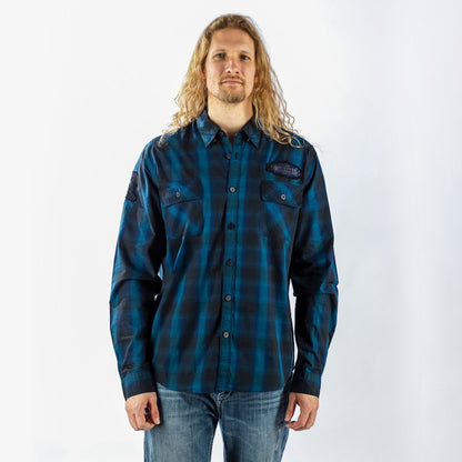 Racing Blue Plaid Shirt