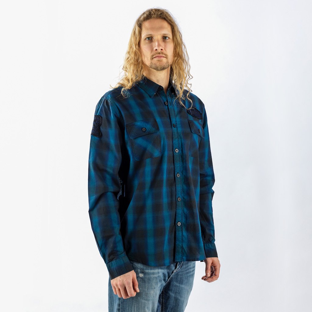 Racing Blue Plaid Shirt