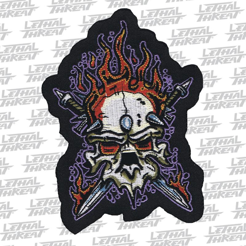 Heavy Metal Skull Mini Patch