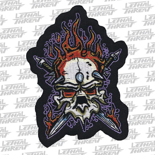 Heavy Metal Skull Mini Patch