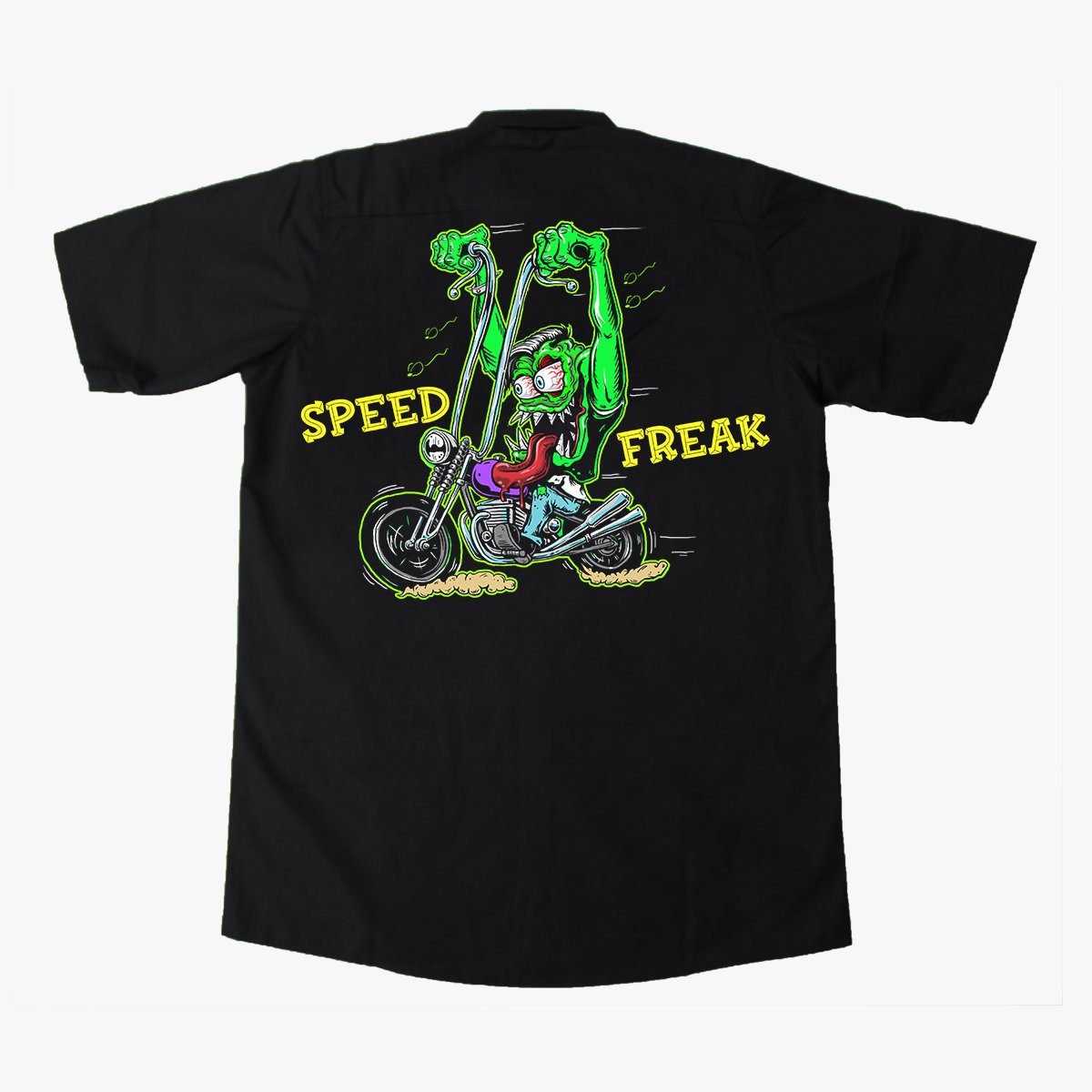 Speed Freak Monster Embroidered Work Shirt