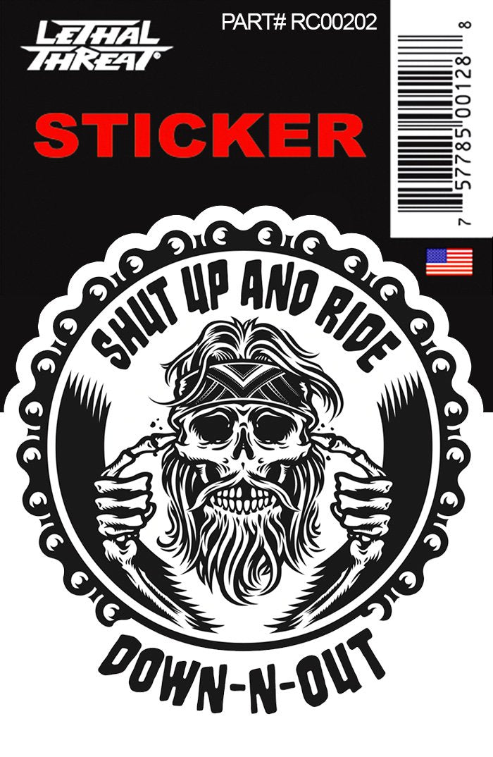 Rude & Crude Decal: Shut Up and Ride