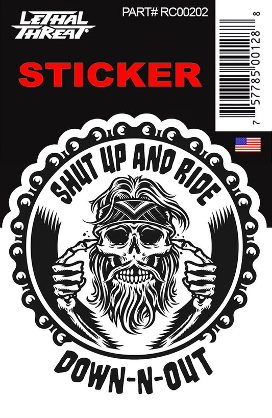 Rude & Crude Decal: Shut Up and Ride