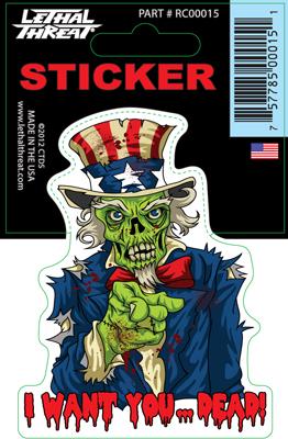 Rude & Crude Decal: Zombie Uncle Sam