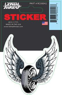 Rude & Crude Decal: Wing Tire Gray
