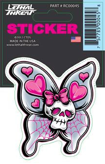 Rude & Crude Decal: Skull Butterfly