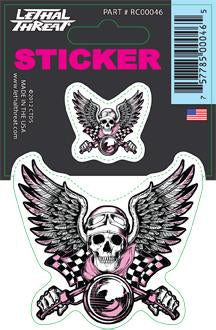 Rude & Crude Decal: Vintage Pink Biker
