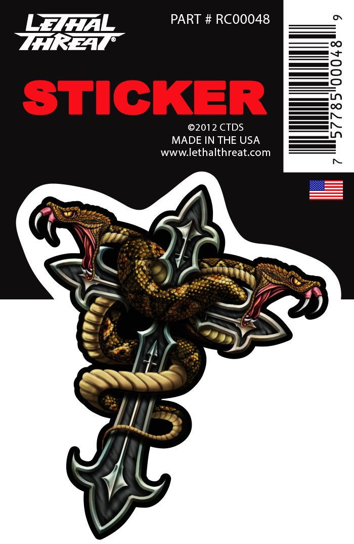 Rude & Crude Decal: Cross N Snake