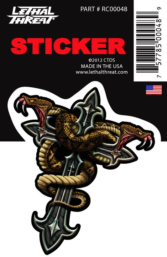 Rude & Crude Decal: Cross N Snake