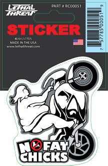 Rude & Crude Decal: No Fat Chicks