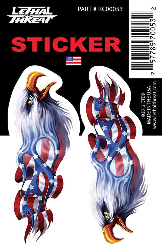 Rude & Crude Decal: Flame USA Eagle