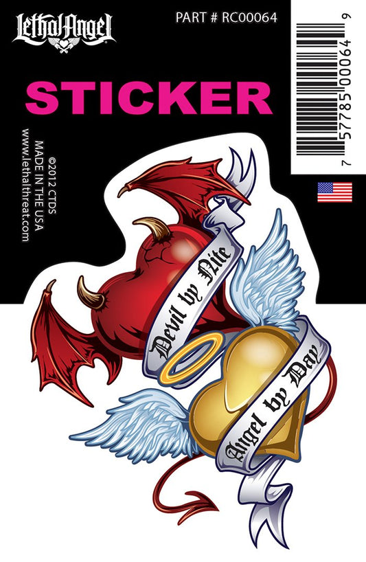 Rude & Crude Decal: Angel Devil Heart