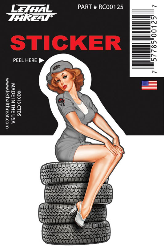 Rude & Crude Decal: USA Tire Babe