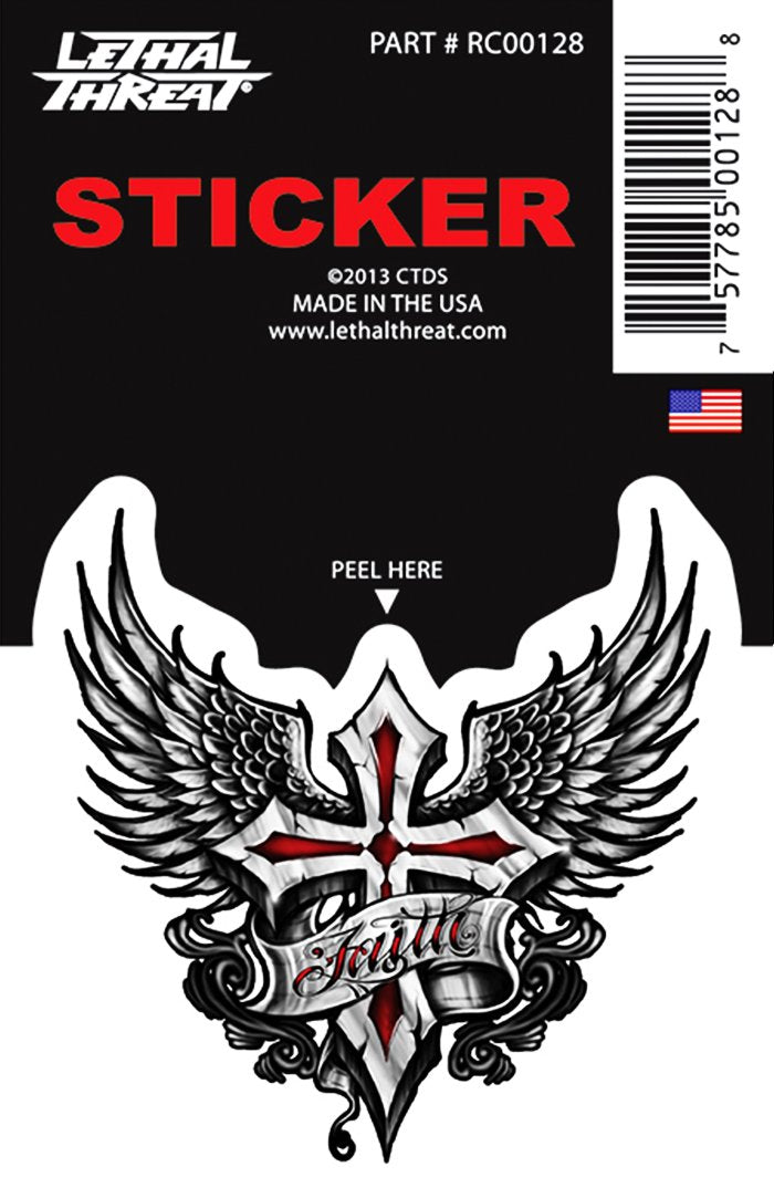 Rude & Crude Decal: Faith Cross