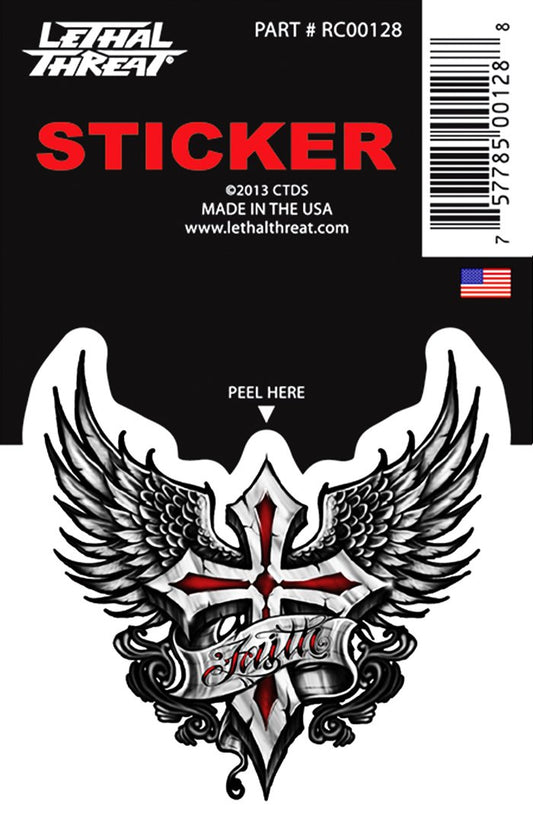 Rude & Crude Decal: Faith Cross