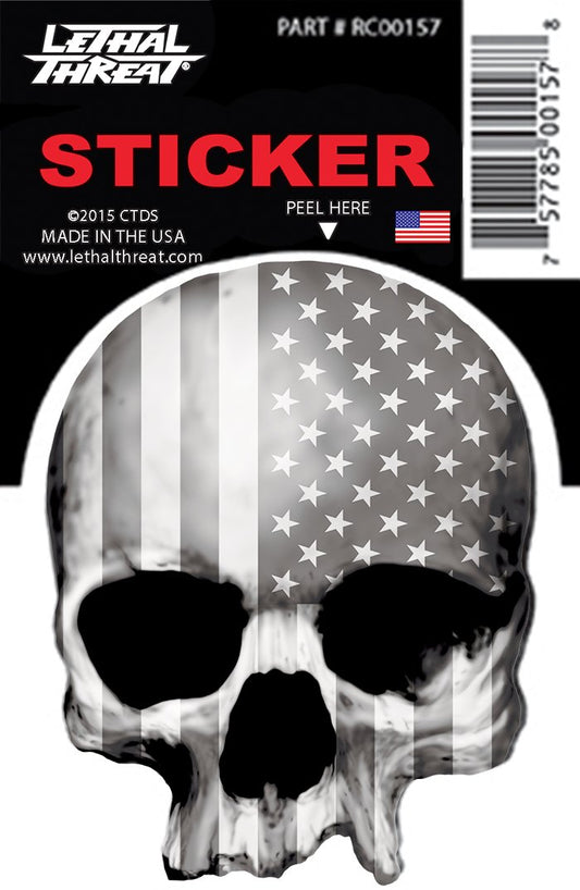 Rude & Crude Decal: USA Gray Skull