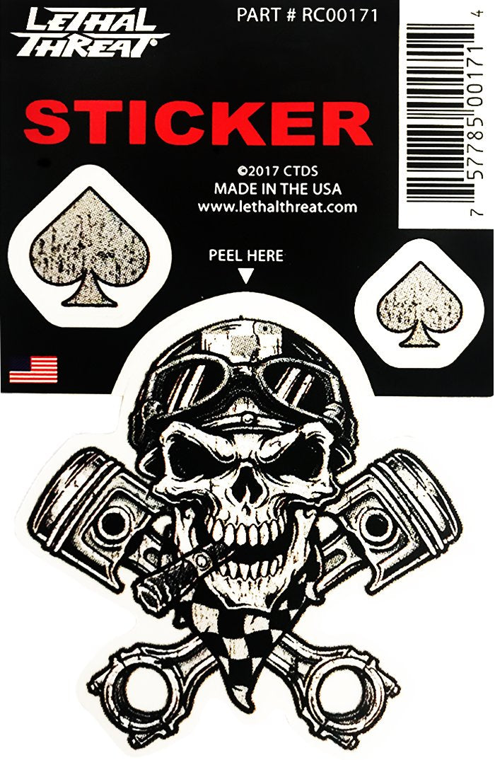 Rude & Crude Decal: Skull Helmet
