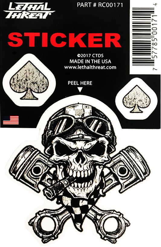 Rude & Crude Decal: Skull Helmet