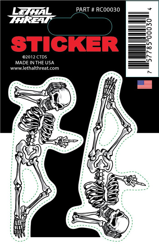 Rude & Crude Decal: Finger Skeleton