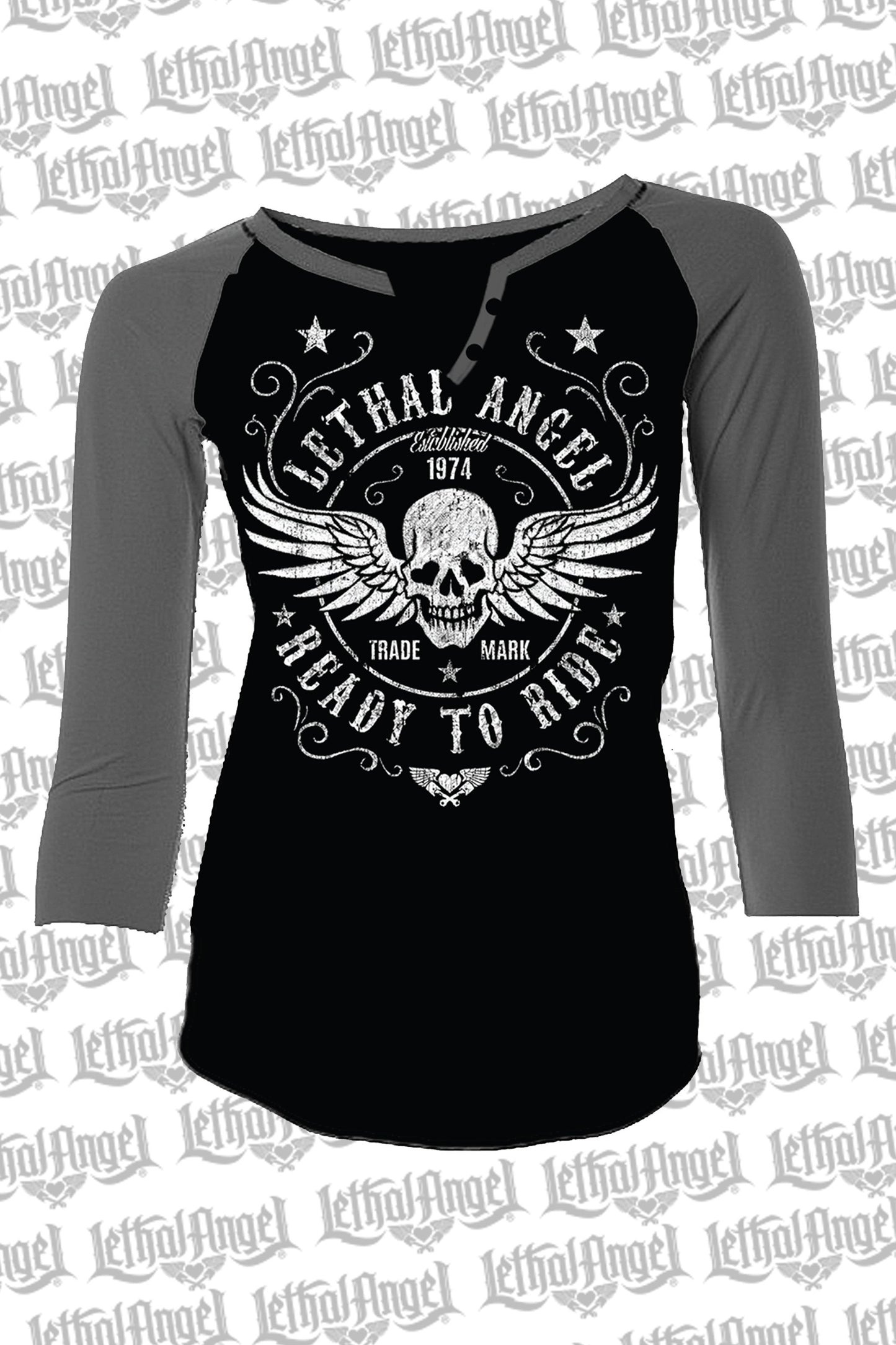 Ready to Ride Raglan 3/4 Sleeve Shirt