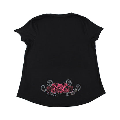 Red Catrina V Neck Tee