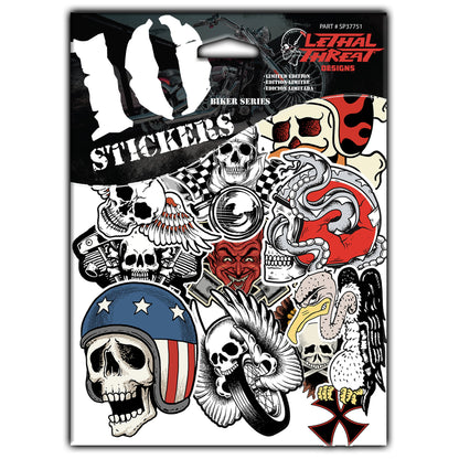 10 Stickers Biker Series