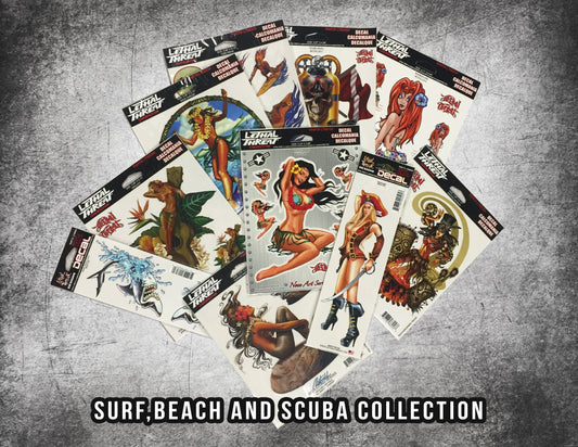 Surf Beach Scuba Sticker Pack