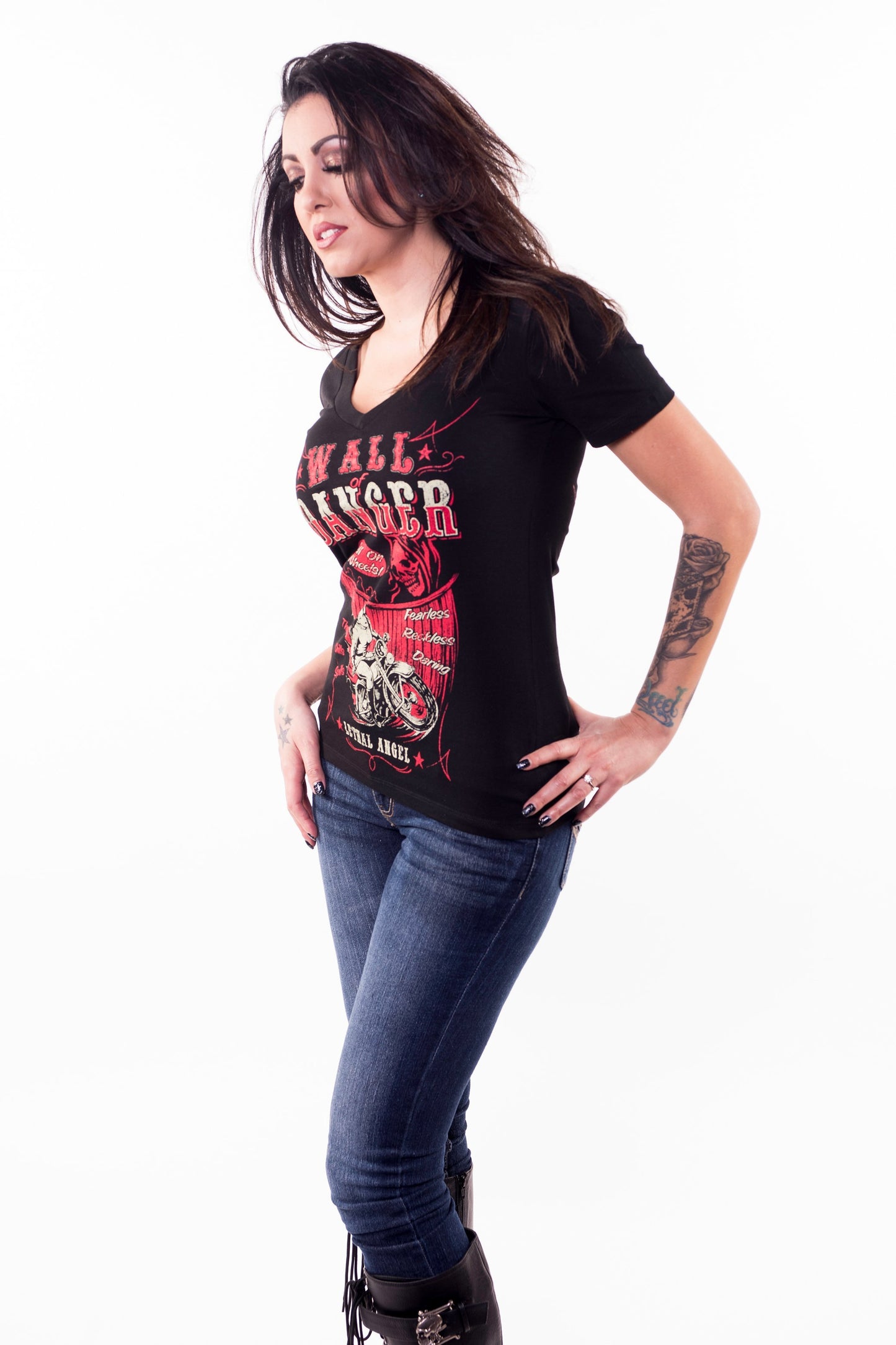 Wall Of Danger V-Neck Tee