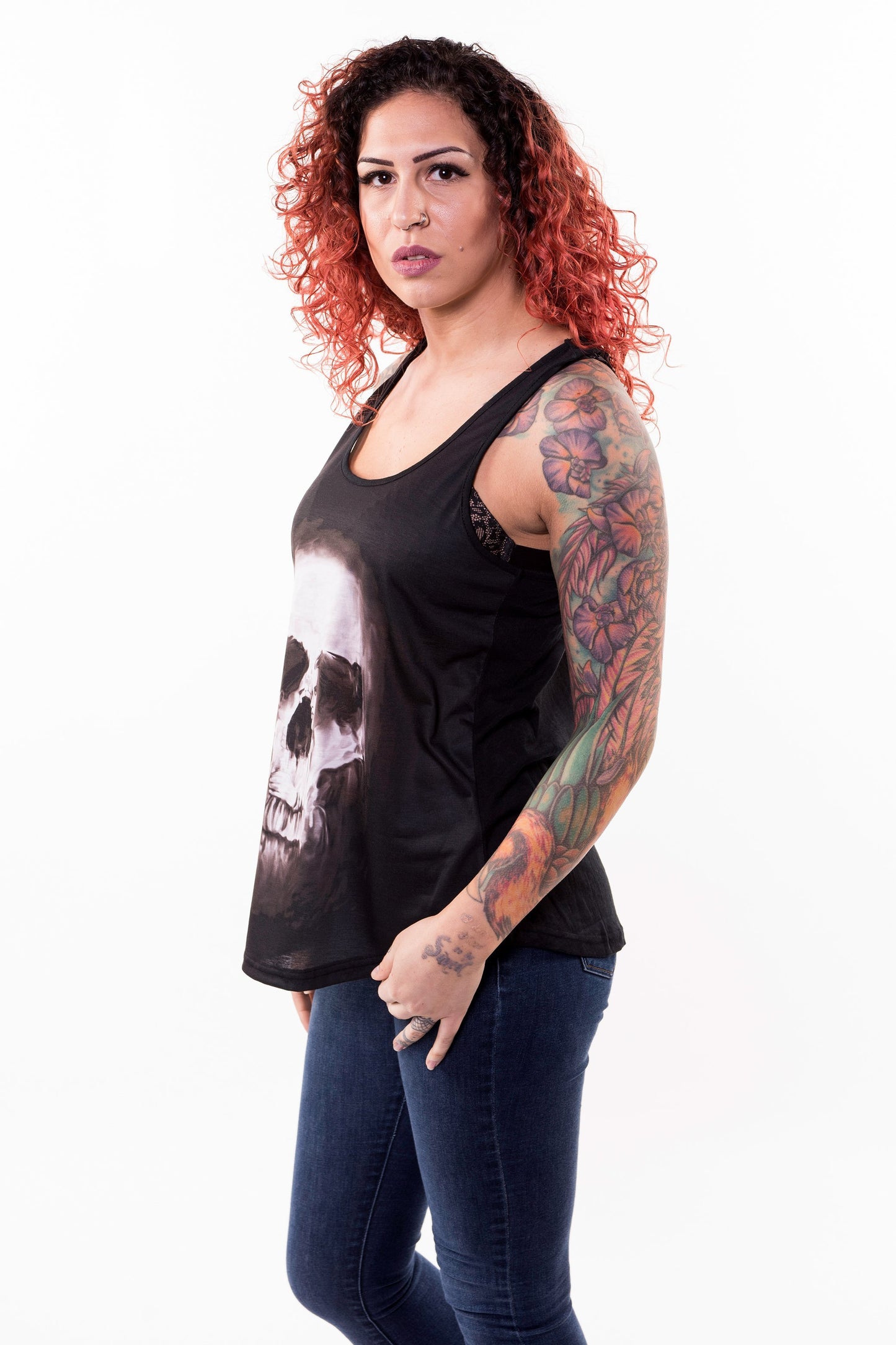Skull Couple Sublimation Razor Back Tank Top