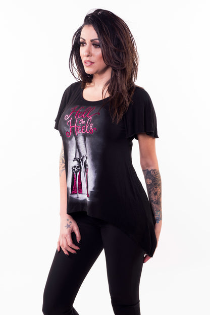 Hell on Heels Split Back Shirt