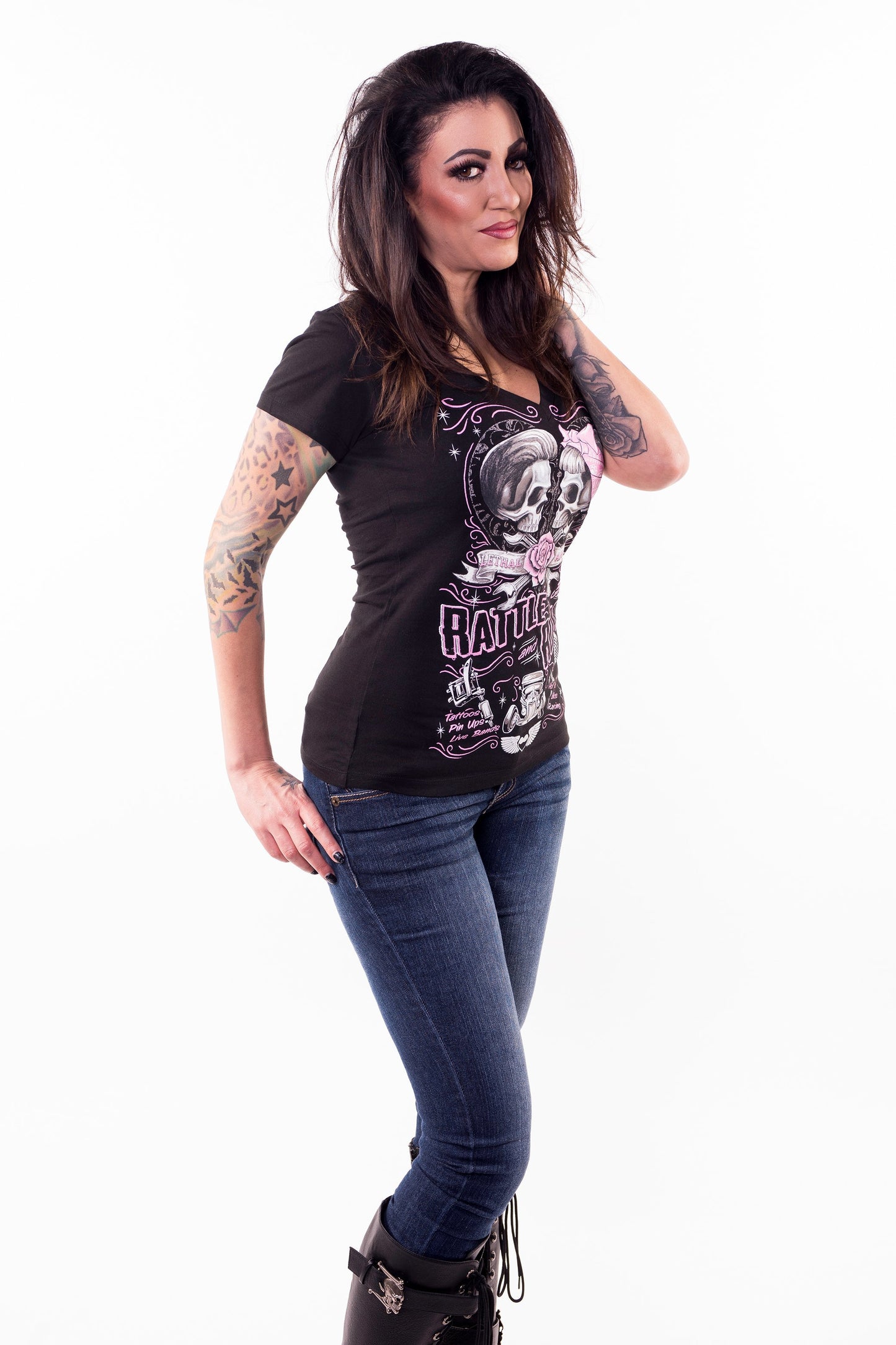Rattle And Roll V-Neck Tee