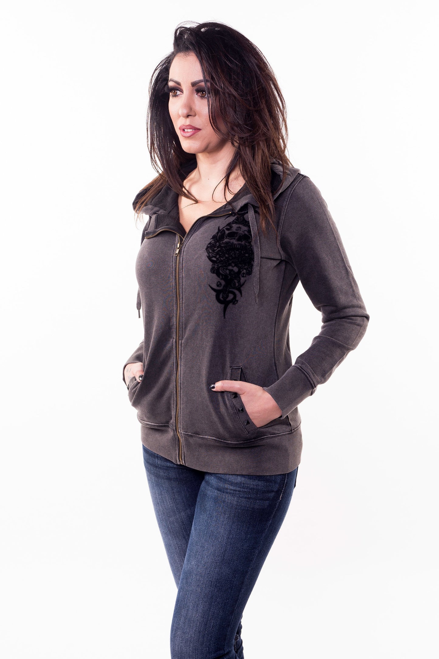 Skull N Crossbones Vintage Wash Hoodie