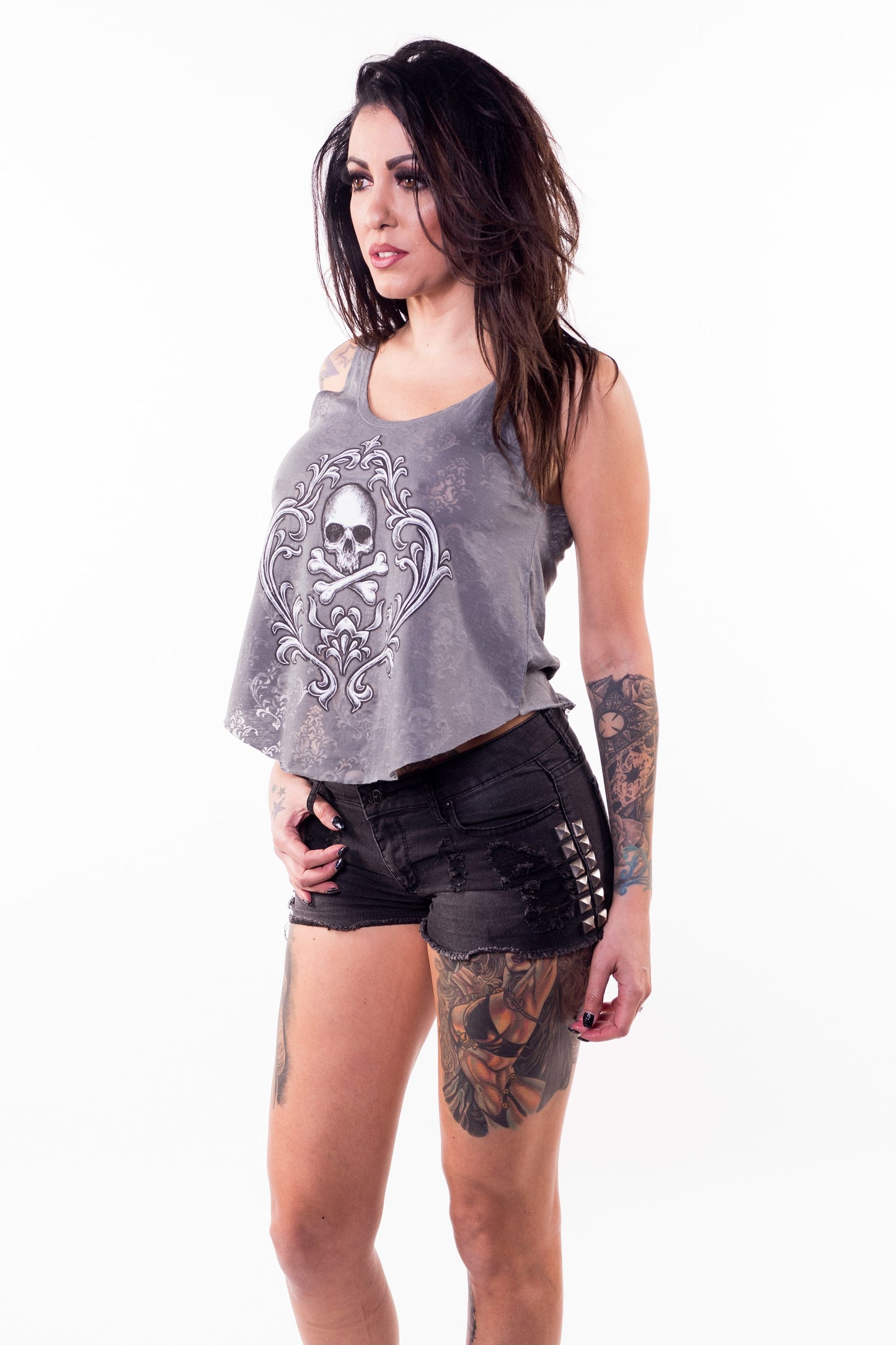 Skull and Crossbones Loose Tank Top