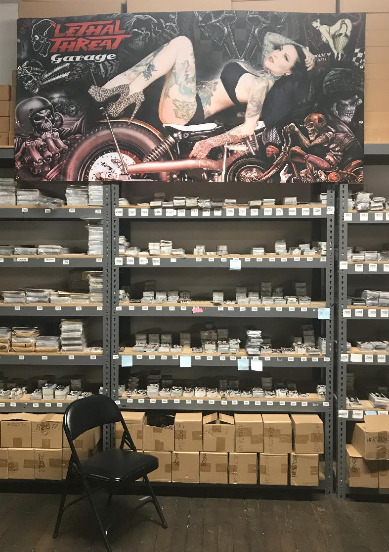 Lethal Threat Pin Up Motorcycle Banner