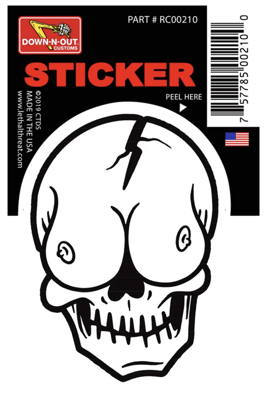 Rude & Crude Decal: Skull Boob