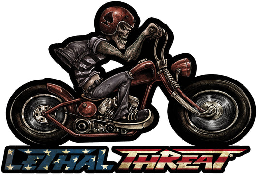 Lethal Threat Biker Metal Sign (Right side)