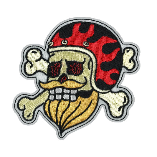 Ginger Beard Biker Embroidered Patch