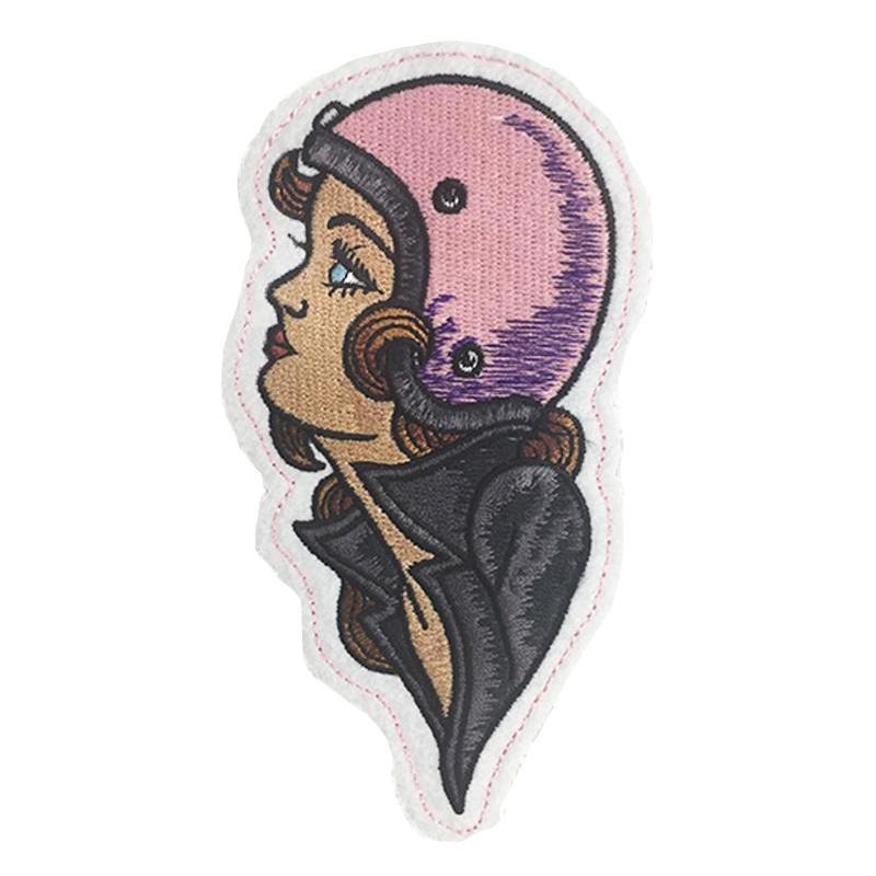 Retro Biker Girl Vintage Patch