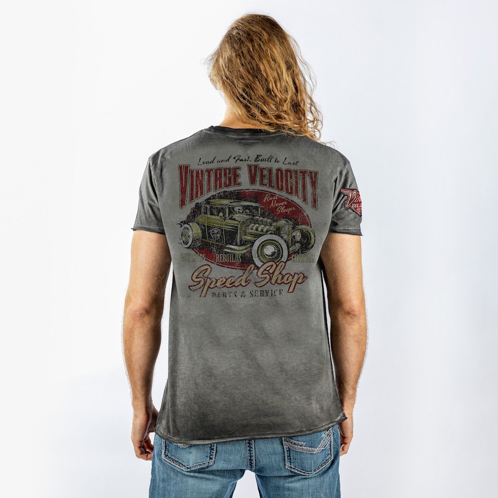Vintage Velocity Hot Rod Speed Shop Tee