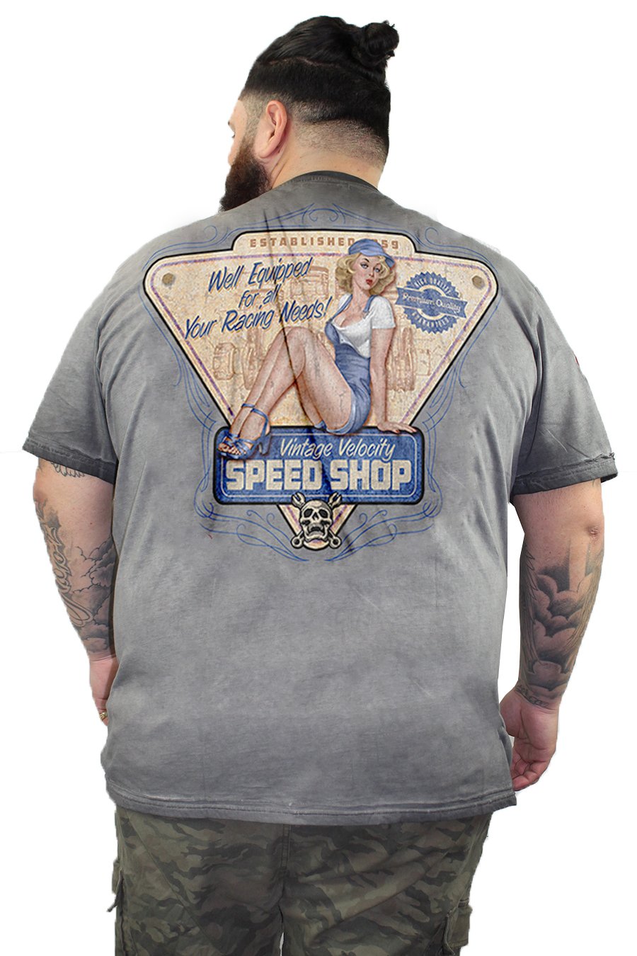 Vintage Velocity Speed Shop Pin Up Tee