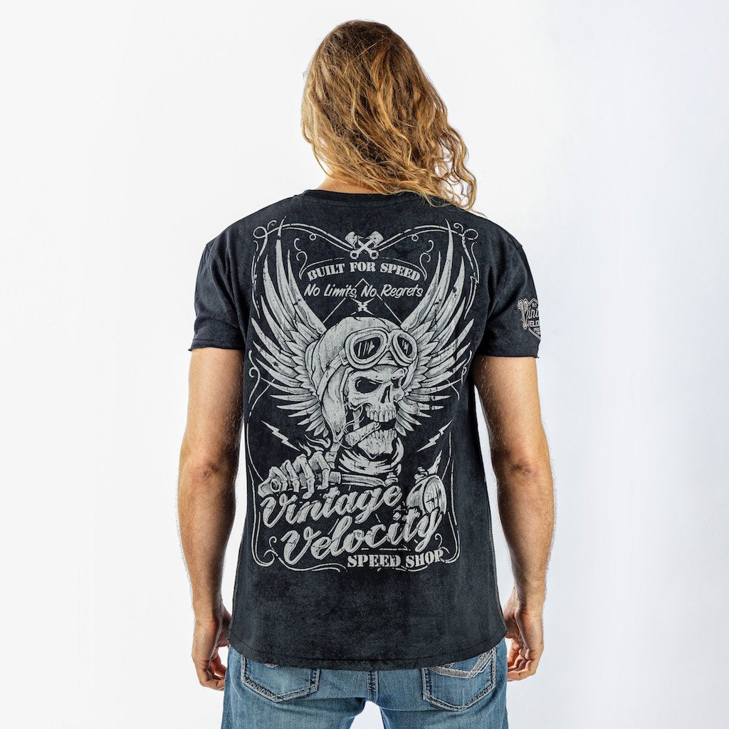 Vintage Velocity Cigar Skull Tee