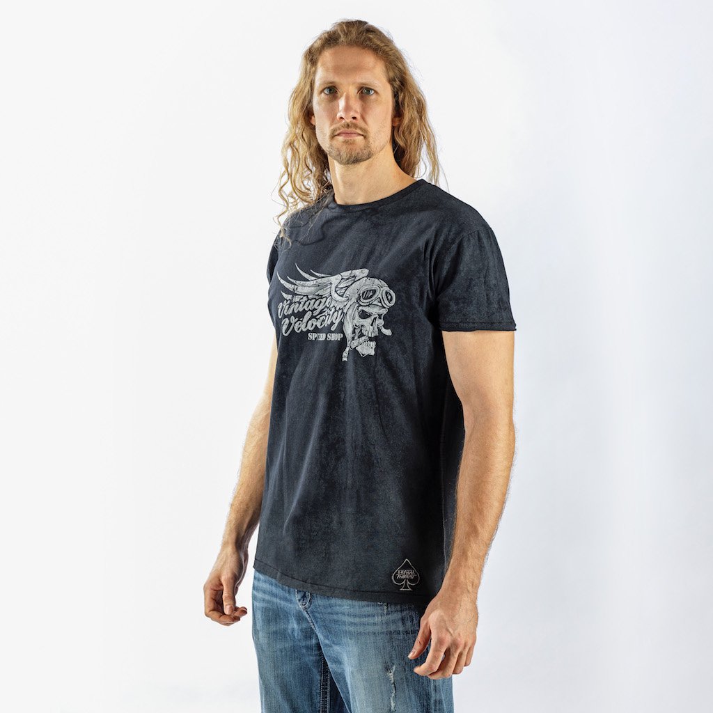 Vintage Velocity Cigar Skull Tee