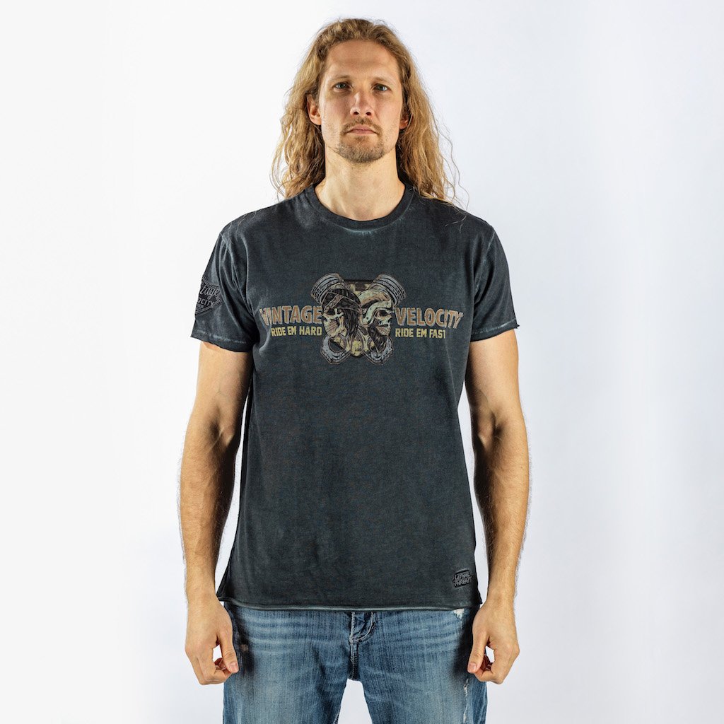 Vintage Velocity Biker Vs Hipsters Tee
